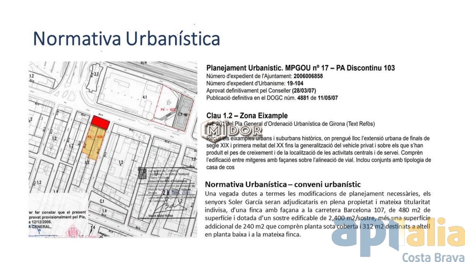 PARCEL.LA EN VENDA - GIRONA EIXAMPLE SUD / ZONA HIPERCOR