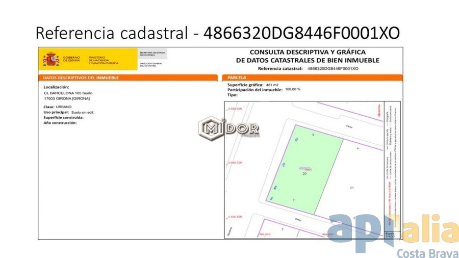 PARCEL.LA EN VENDA - GIRONA EIXAMPLE SUD / ZONA HIPERCOR